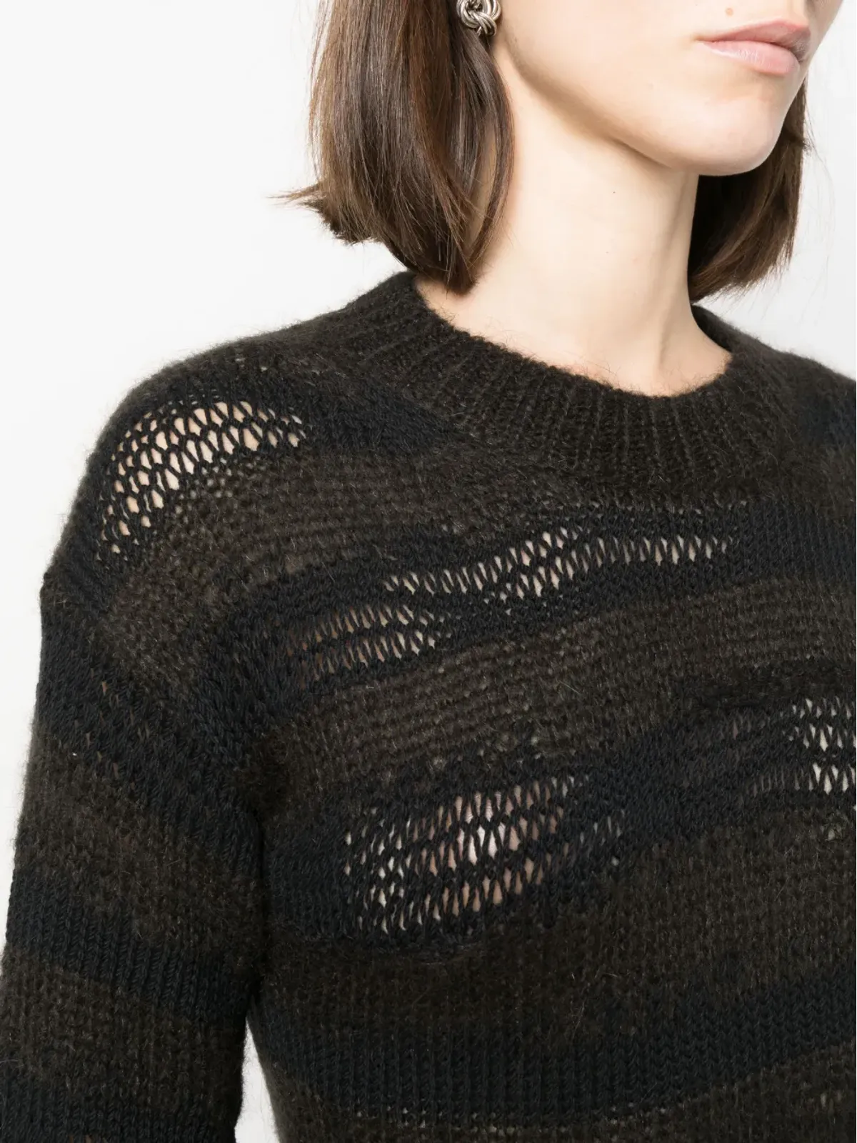 Acne Studios ストライプ オープンニット ミディドレス - 画像5