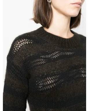 Acne Studios ストライプ オープンニット ミディドレス - サムネイル5