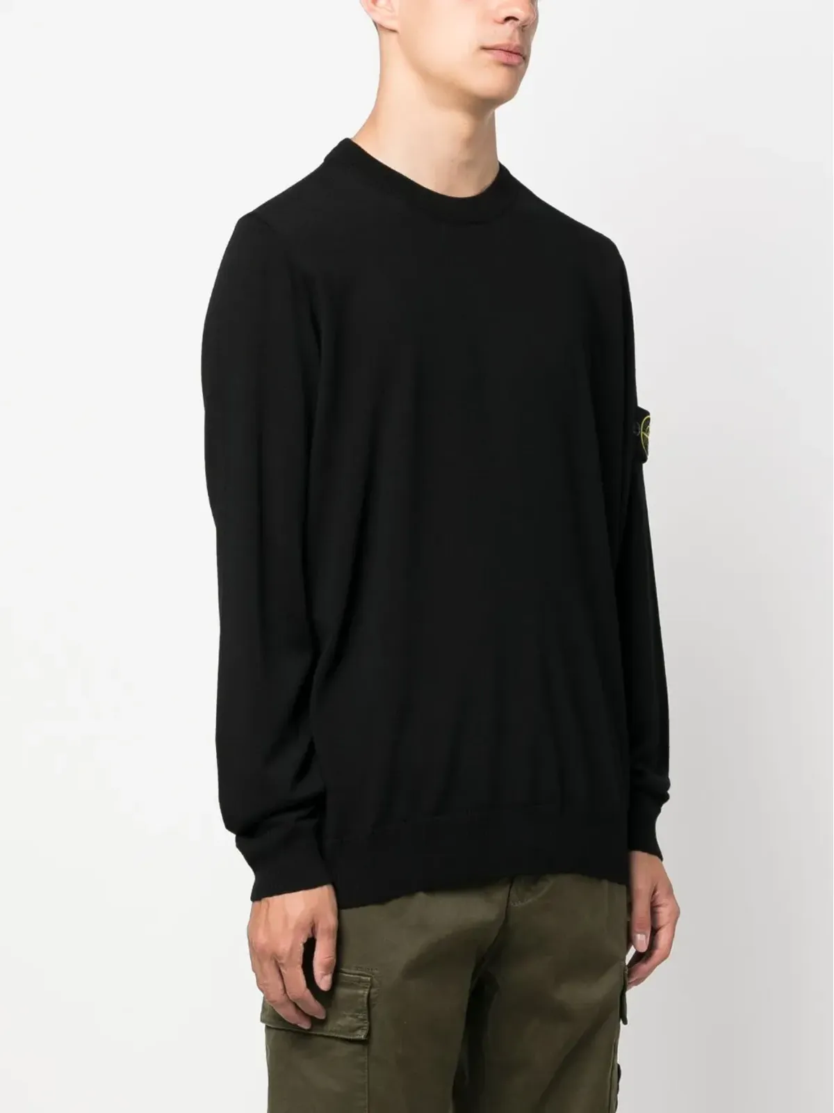 Stone Island Compassパッチ付き ヴァージンウール ジャンパー - 画像3