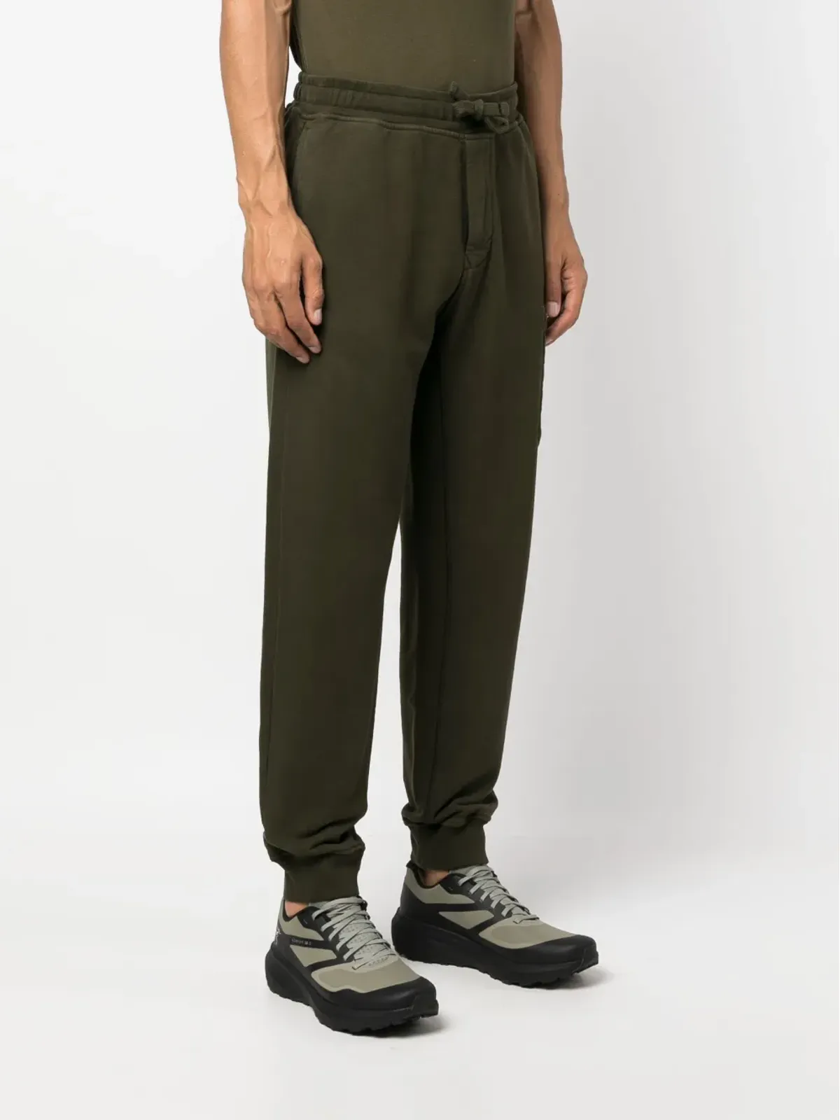 Stone Island コンパスパッチ コットン トラックパンツ - 画像3