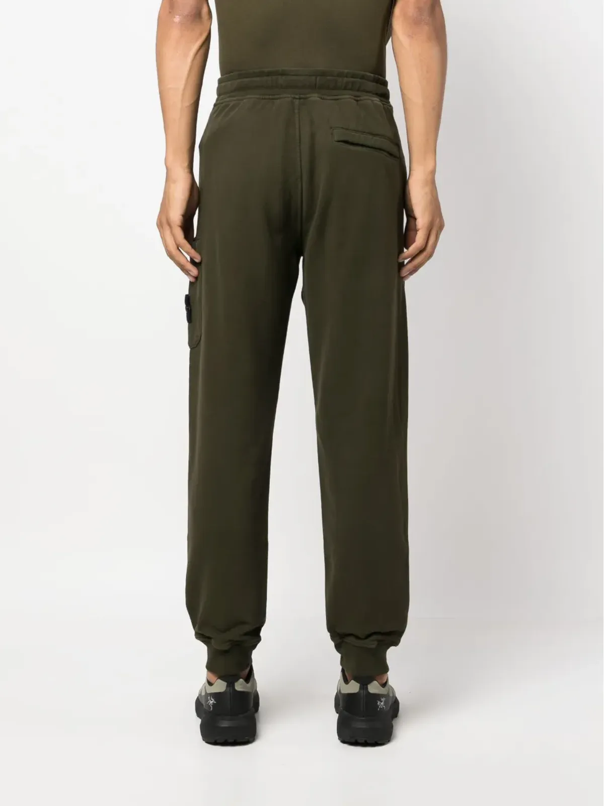 Stone Island コンパスパッチ コットン トラックパンツ - 画像4