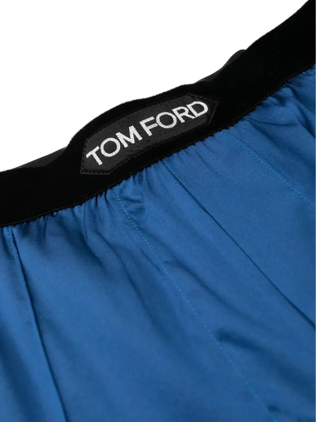 TOM FORD ロゴ入りウエストバンド付き シルクパンツ - 画像3