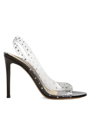Alexandre Vauthier Constance 105mm クリスタル装飾サンダル - ブラック - サムネイル1