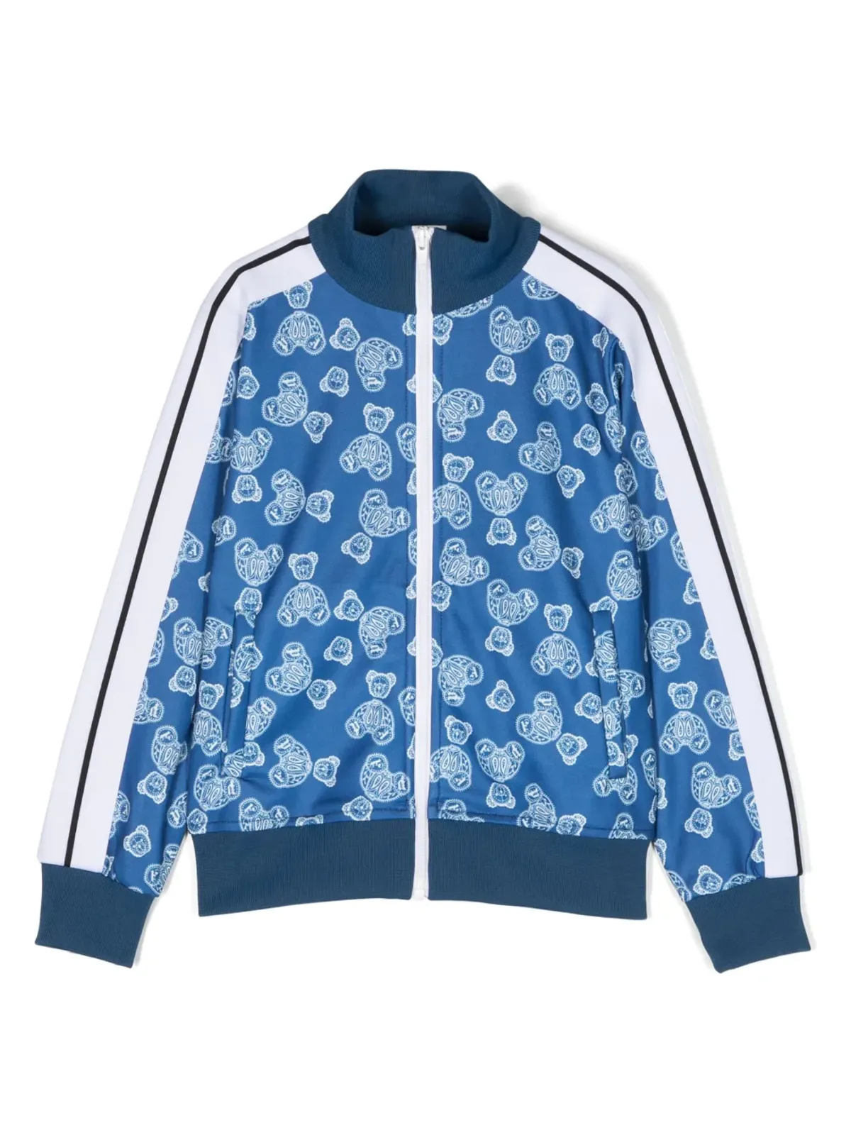 Palm Angels Kids テディベア柄ストライプ トラックジャケット - 画像1