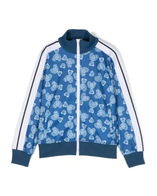 Palm Angels Kids テディベア柄ストライプ トラックジャケット - サムネイル1