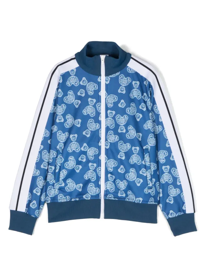 Palm Angels Kids Palm Angels Kids テディベア柄ストライプ トラックジャケットの商品画像