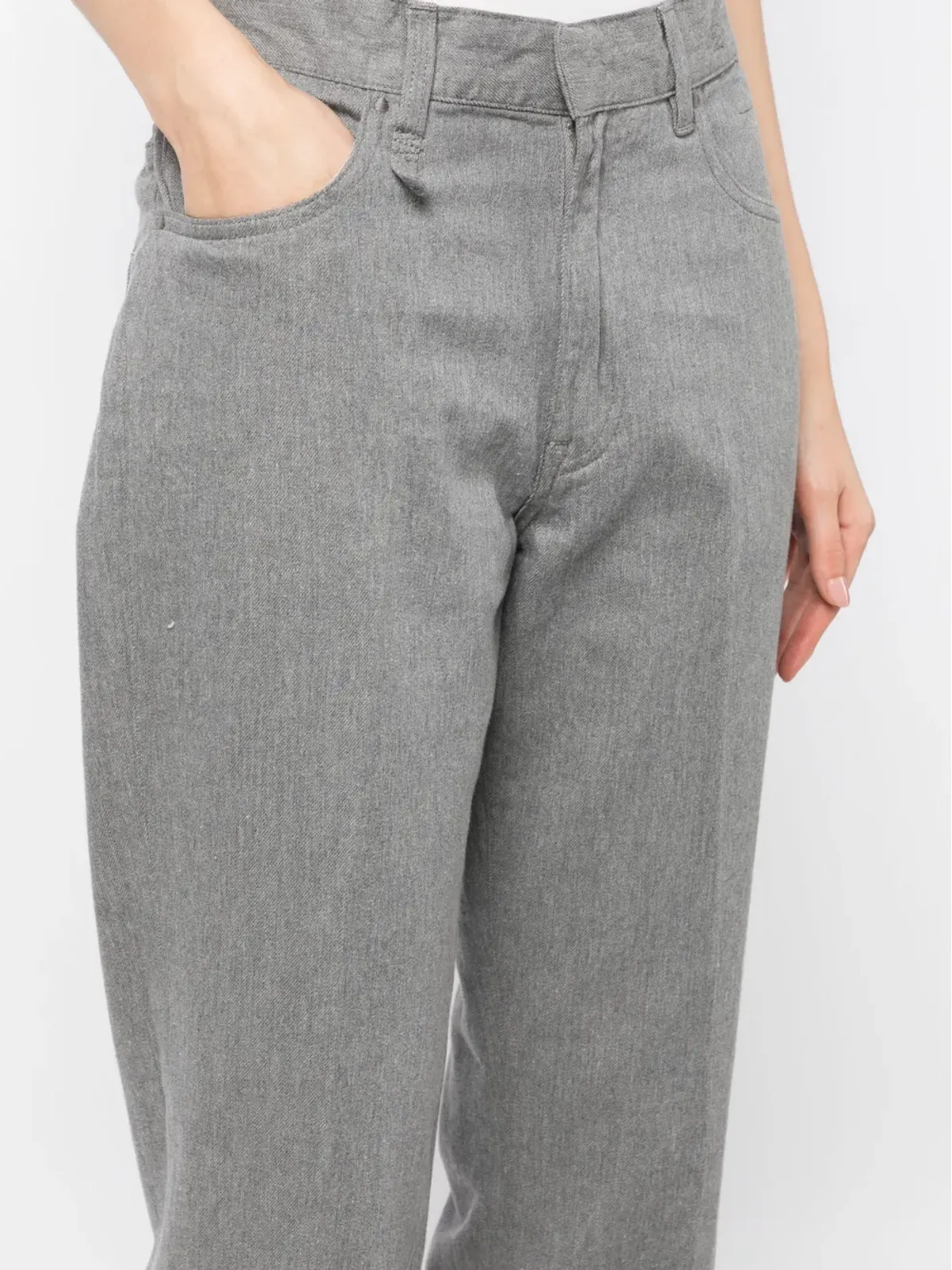 R13 レミー ミッドライズ ストレートジーンズ - グレー - 画像5
