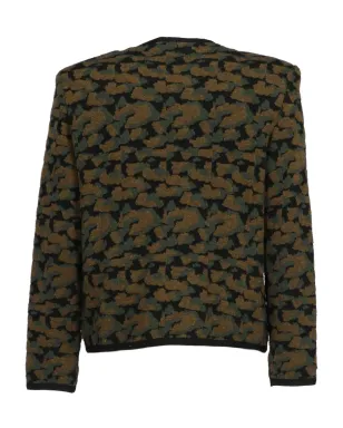 Saint Laurent Pre-Owned ブラウンのジャカードウールジャケット - サムネイル2