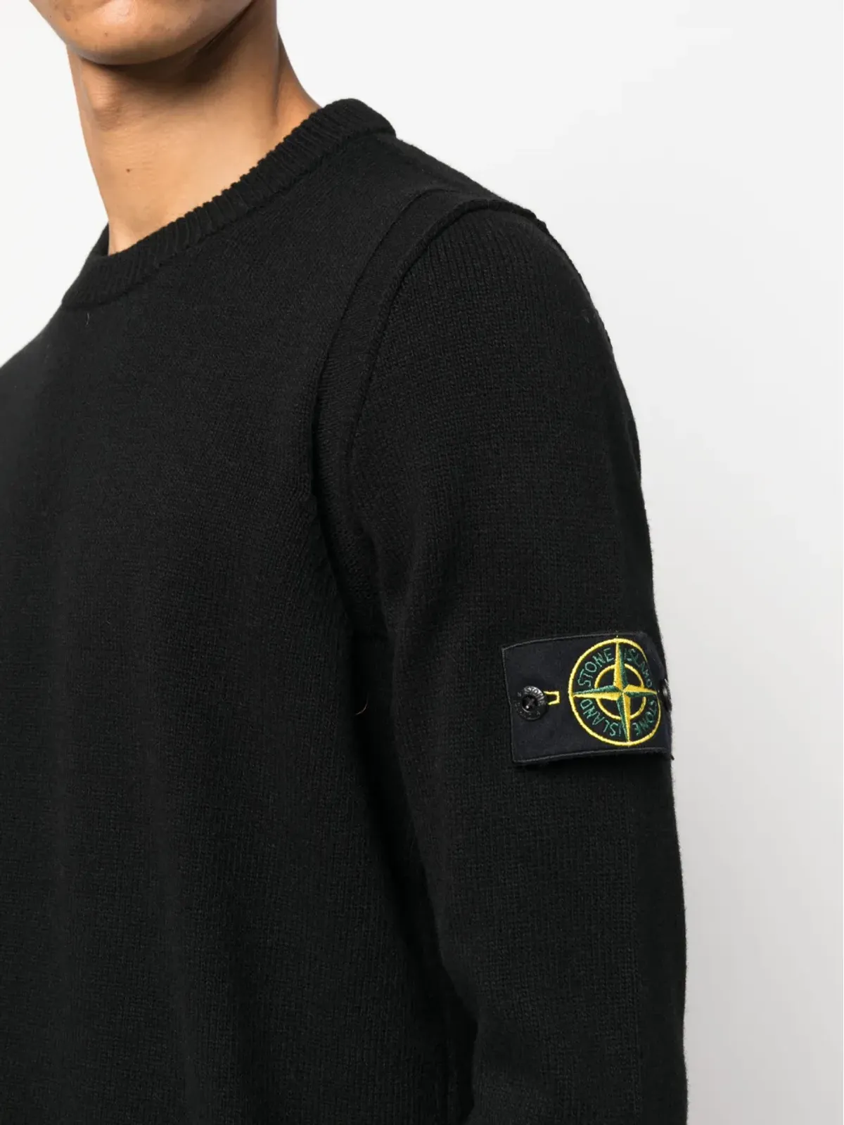 Stone Island コンパスパッチ ファインニット スウェットシャツ - 画像5