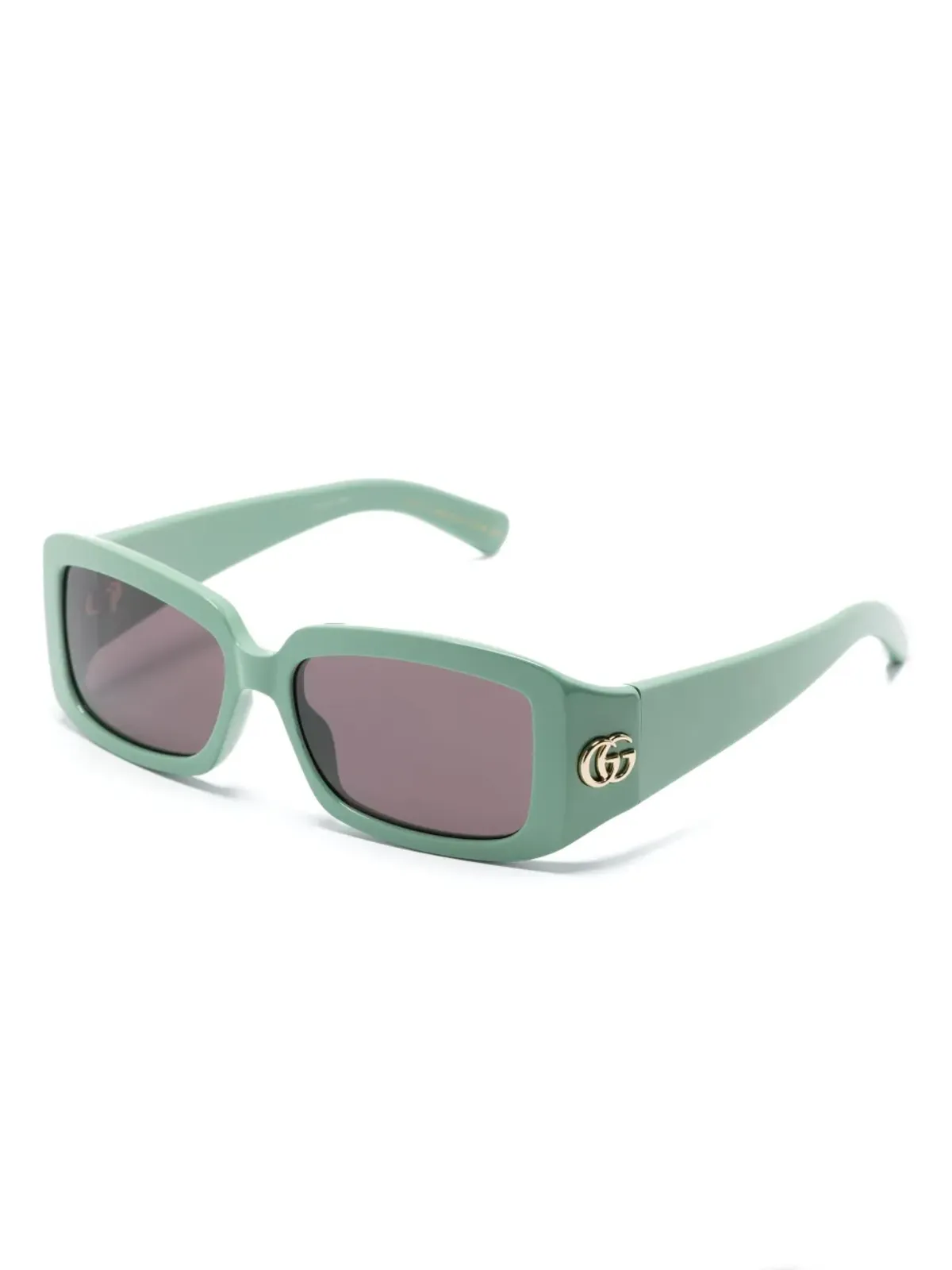 Gucci Eyewear ダブルG レクタングルフレーム サングラス - グリーン - 画像2