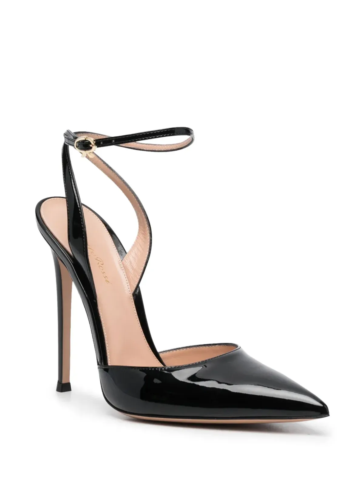Gianvito Rossi パテントカーフレザー ポインテッドサンダル - 画像2