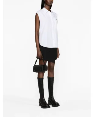 Alexander McQueen ミリタリーポケット付きノースリーブシャツ - ホワイト - サムネイル3