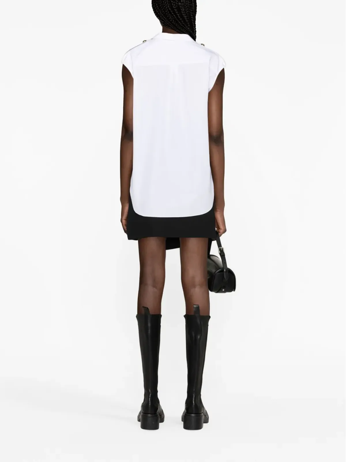 Alexander McQueen ミリタリーポケット付きノースリーブシャツ - ホワイト - 画像4