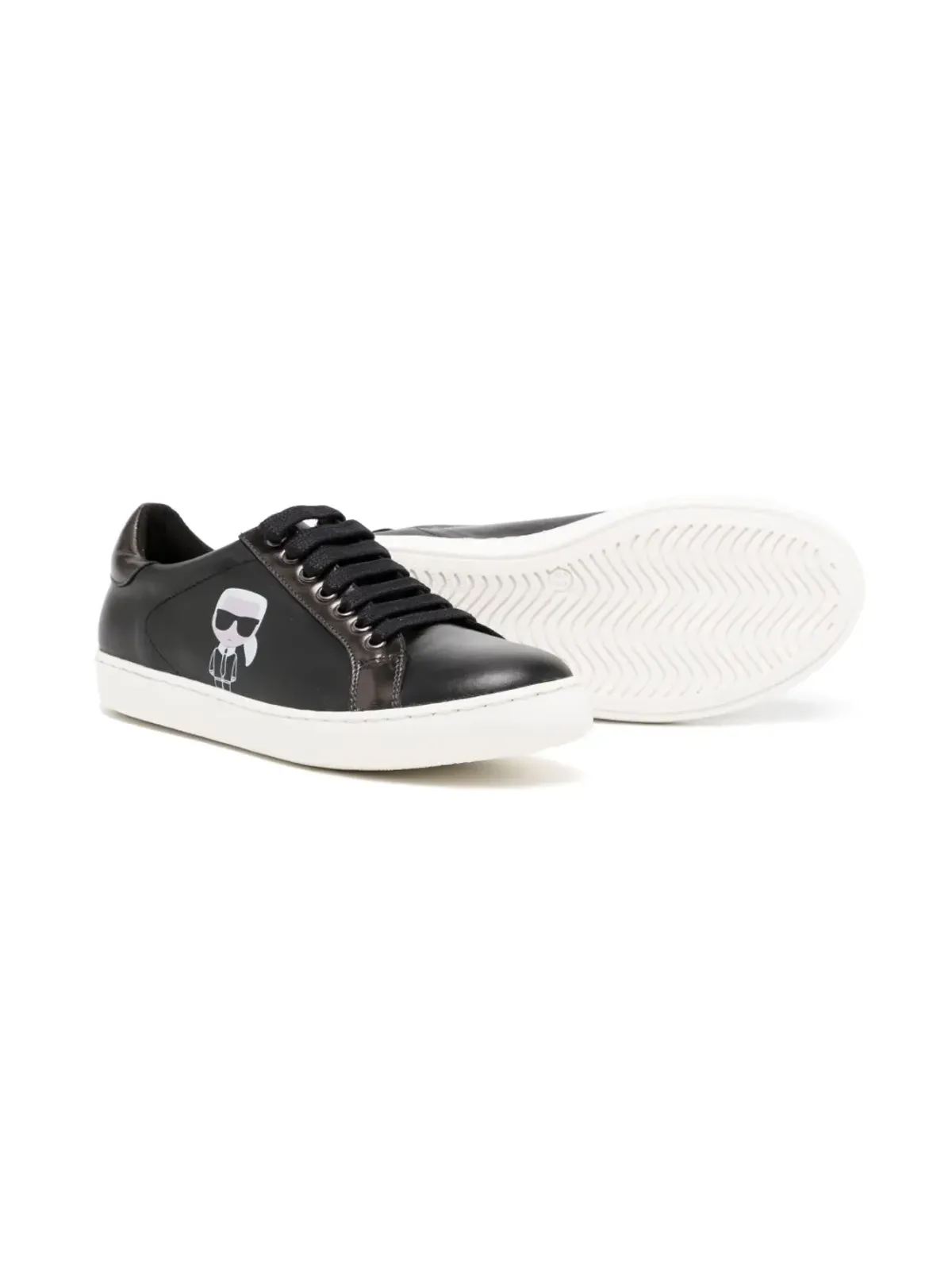 Karl Lagerfeld Kids Ikon Karl lace-up sneakers - Black - 画像2