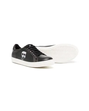 Karl Lagerfeld Kids Ikon Karl lace-up sneakers - Black - サムネイル2