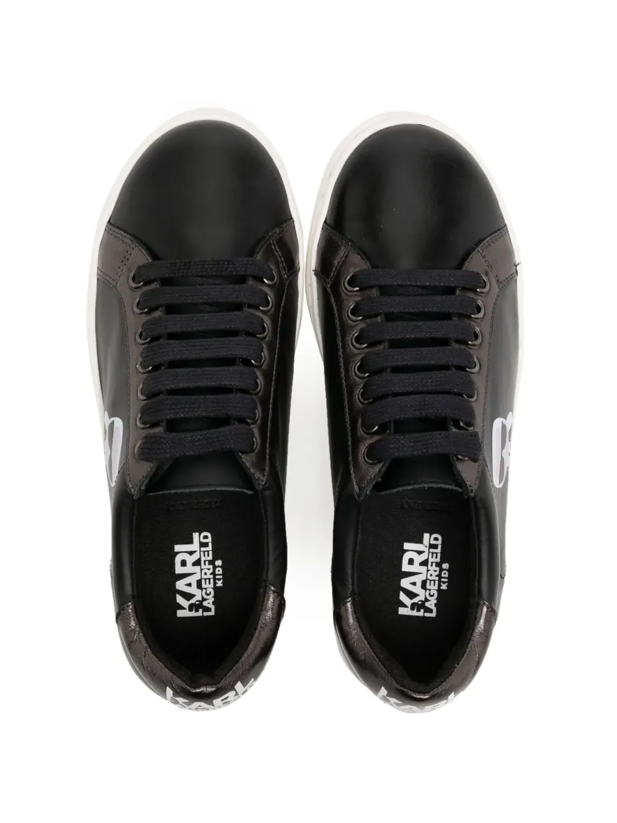 Karl Lagerfeld Kids Ikon Karl lace-up sneakers - Black - 画像3