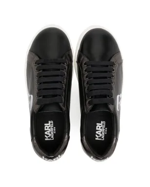 Karl Lagerfeld Kids Ikon Karl lace-up sneakers - Black - サムネイル3