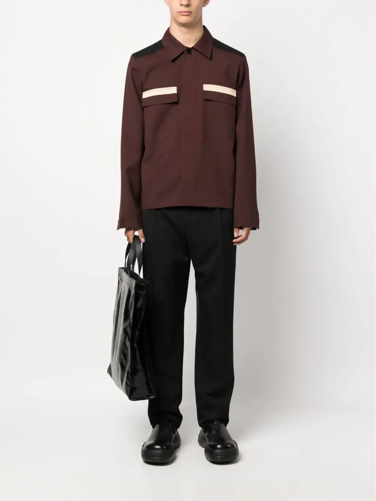 Lanvin ストレートレッグプリーツ ウールパンツ - 画像2
