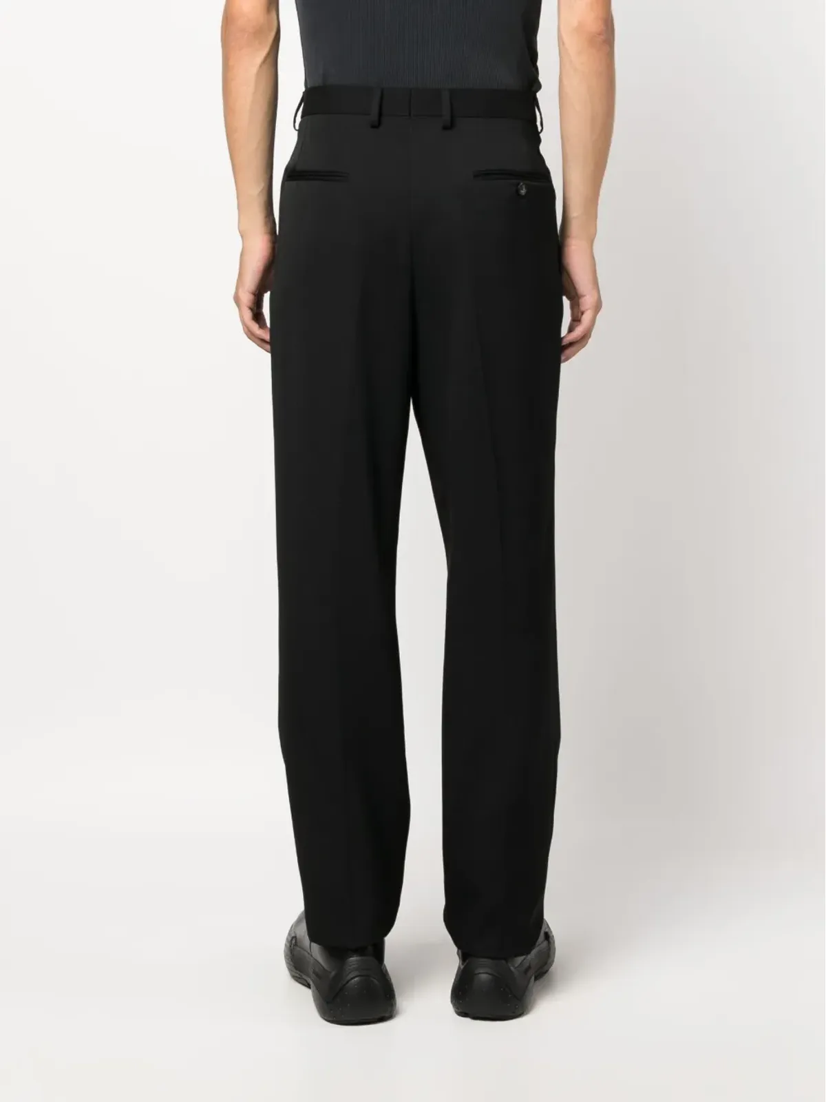 Lanvin ストレートレッグプリーツ ウールパンツ - 画像4