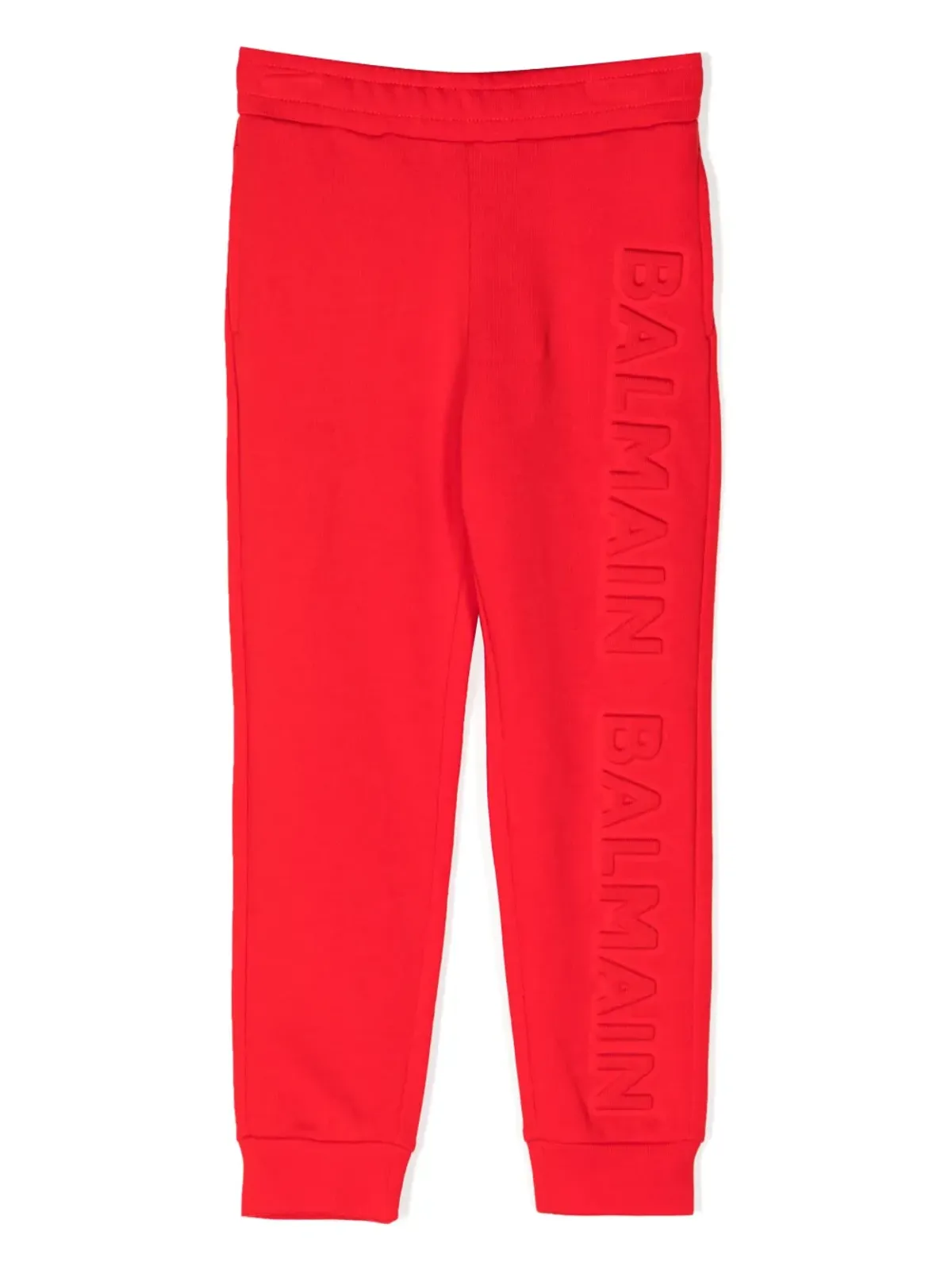 Balmain Kids raised-logo コットン トラックパンツ - 画像1