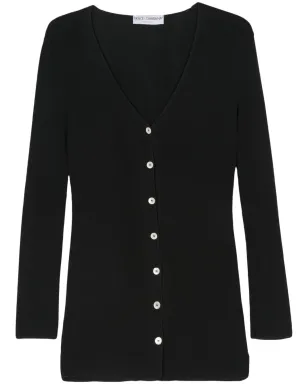 Dolce & Gabbana Pre-Owned 1990年代リブ編みカーディガン - ブラック - サムネイル1
