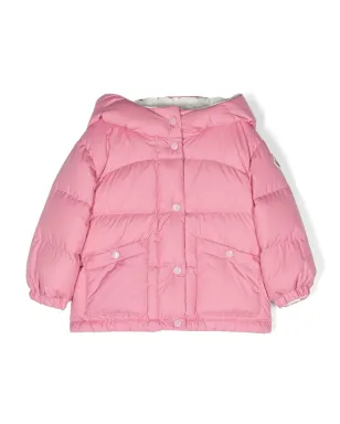 Moncler Enfant エブレ ロゴ刺繍 パディッドジャケット ピンク - サムネイル1