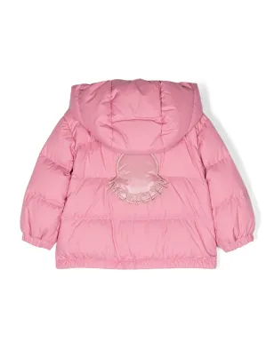 Moncler Enfant エブレ ロゴ刺繍 パディッドジャケット ピンク - サムネイル2