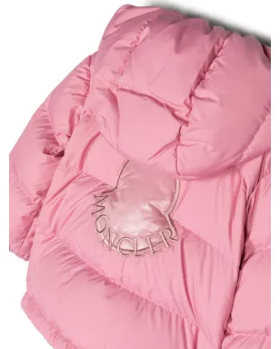 Moncler Enfant エブレ ロゴ刺繍 パディッドジャケット ピンク - サムネイル3