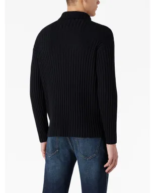 Emporio Armani スプリットネックリブニットセーター - サムネイル4