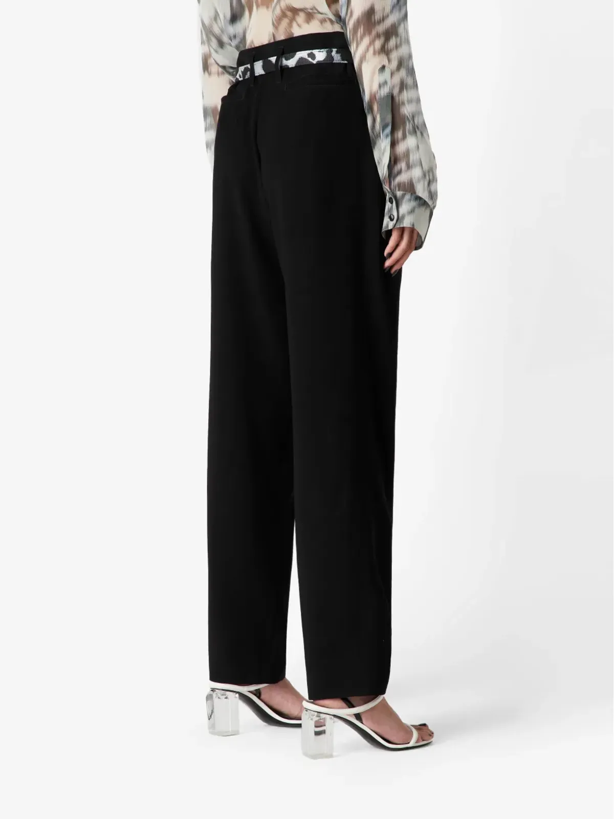 Giorgio Armani テーラードストレートパンツ - ブラック - 画像4