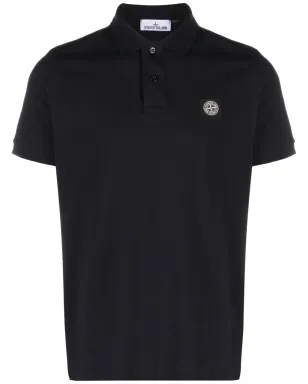 Stone Island コンパスロゴ刺繍入りコットンポロシャツ - サムネイル1