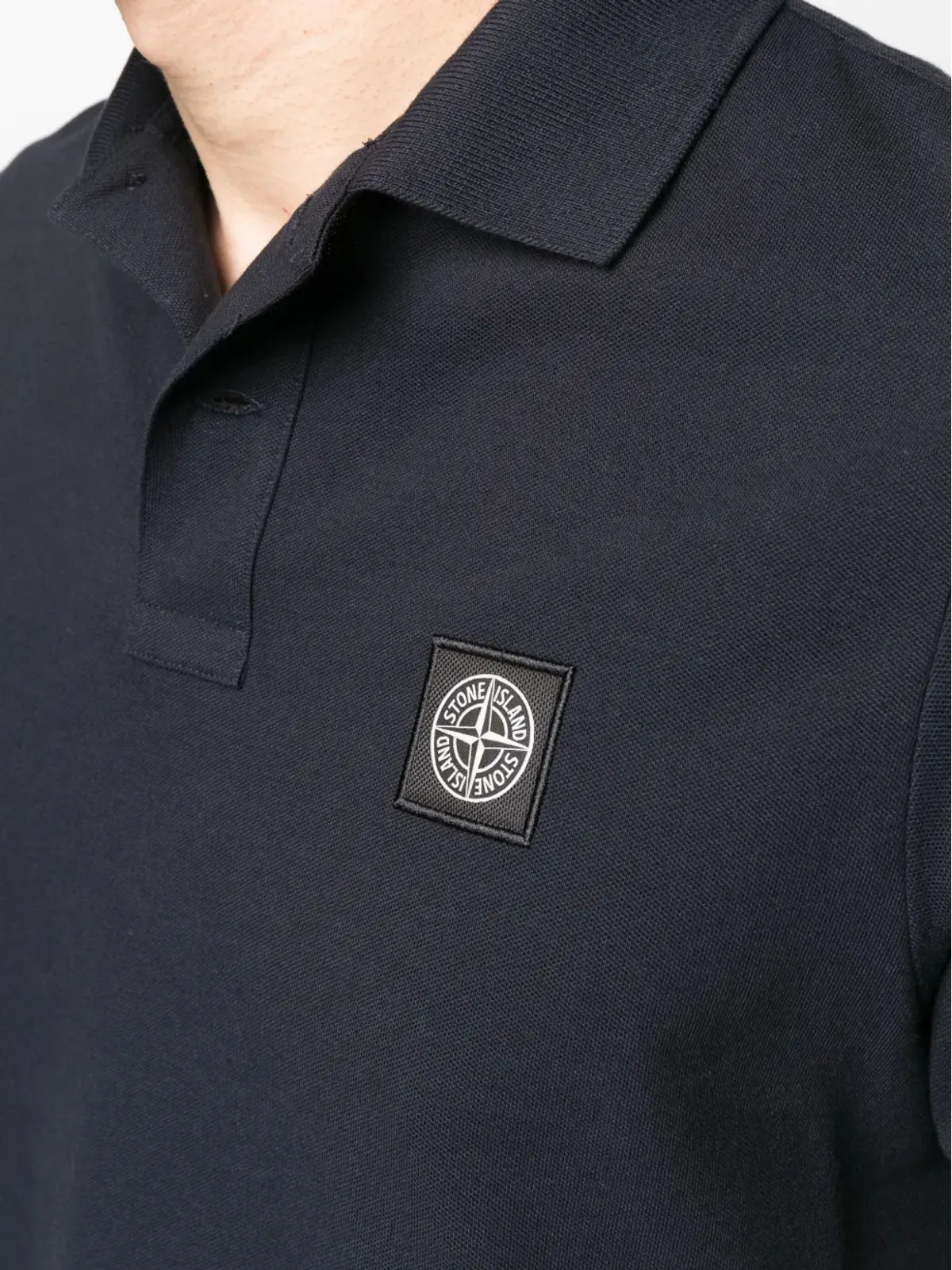 Stone Island コンパスロゴ刺繍入りコットンポロシャツ - 画像5