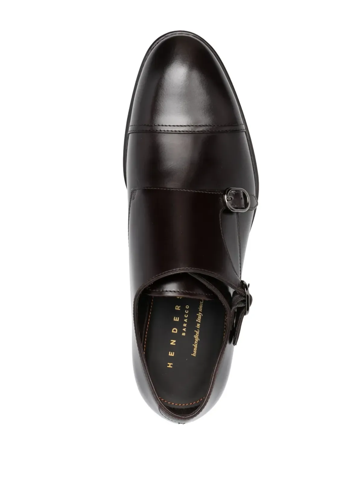 Henderson Baracco アーモンドトゥ レザー モンクシューズ - 画像4