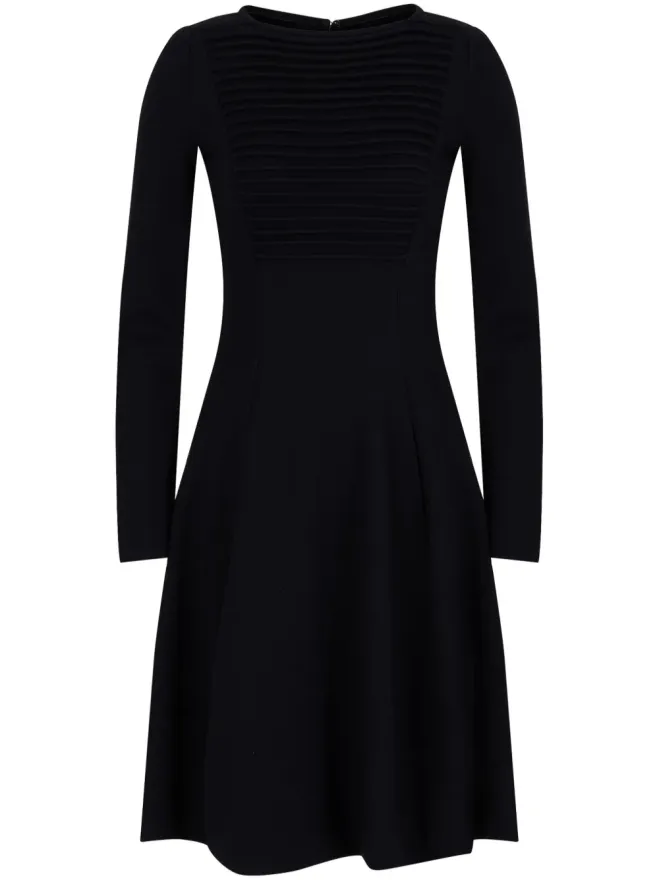 Emporio Armani Emporio Armani リブ編みビブ付き長袖ドレス ブラックの商品画像