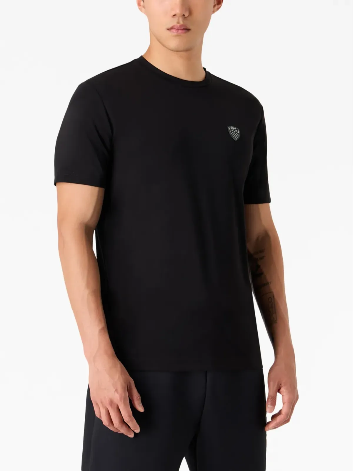 Ea7 Emporio Armani ロゴパッチ クルーネック Tシャツ - 画像3
