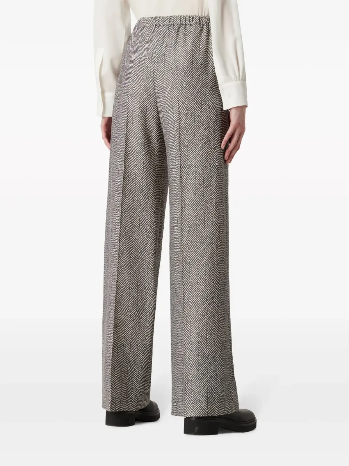 Emporio Armani ウエストゴム入り ヘリンボーンショーツ - 画像3