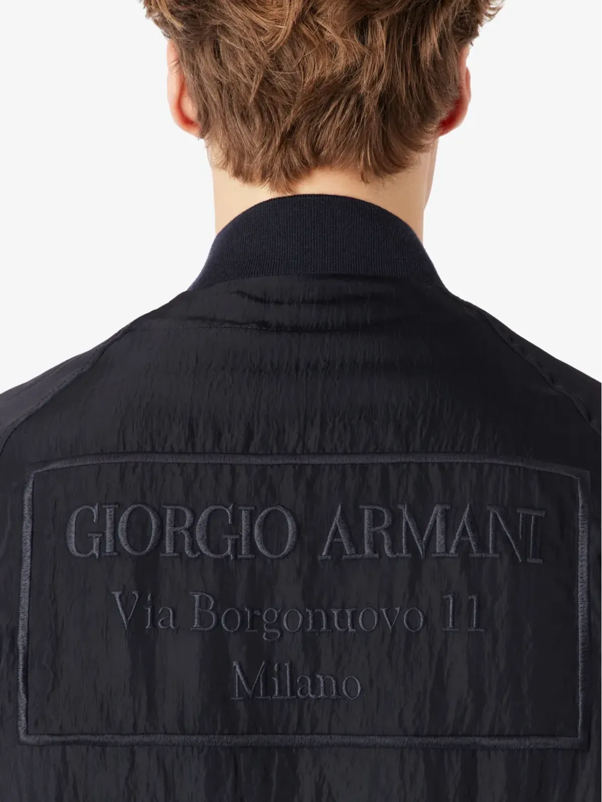 Giorgio Armani ジップアップ・シワ加工ボンバージャケット - 画像5