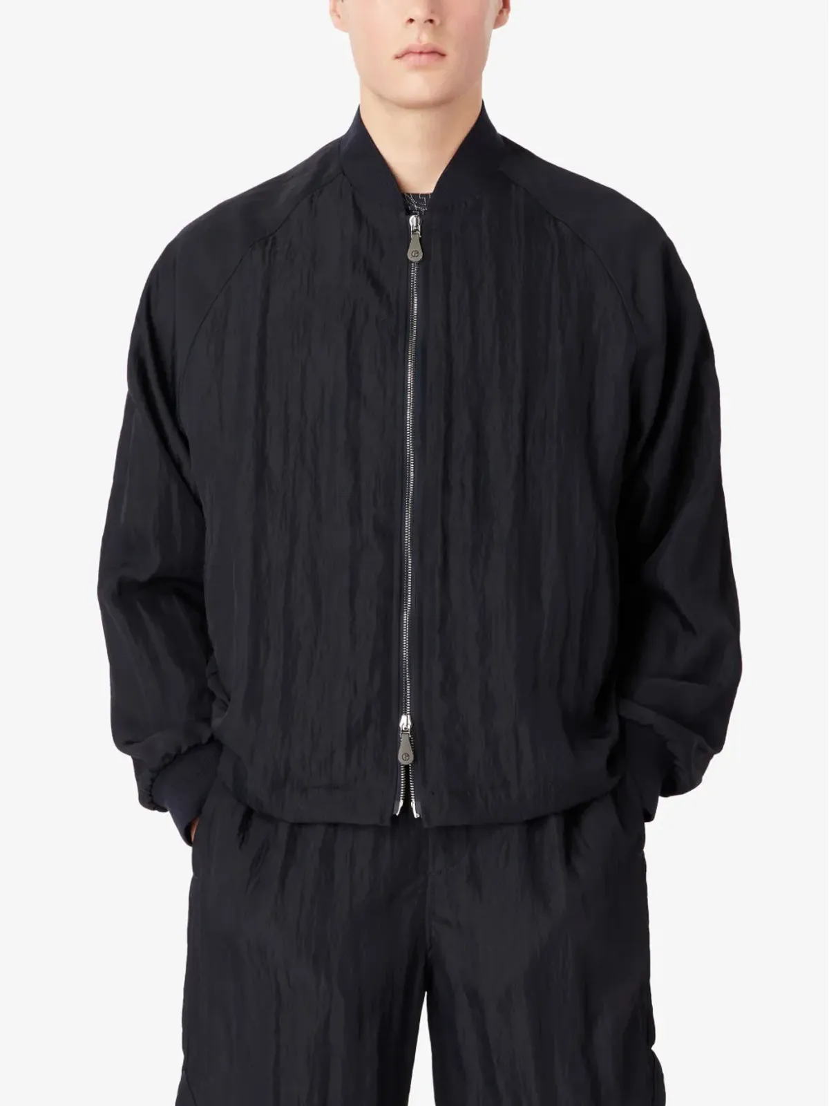 Giorgio Armani ジップアップ・シワ加工ボンバージャケット - 画像3