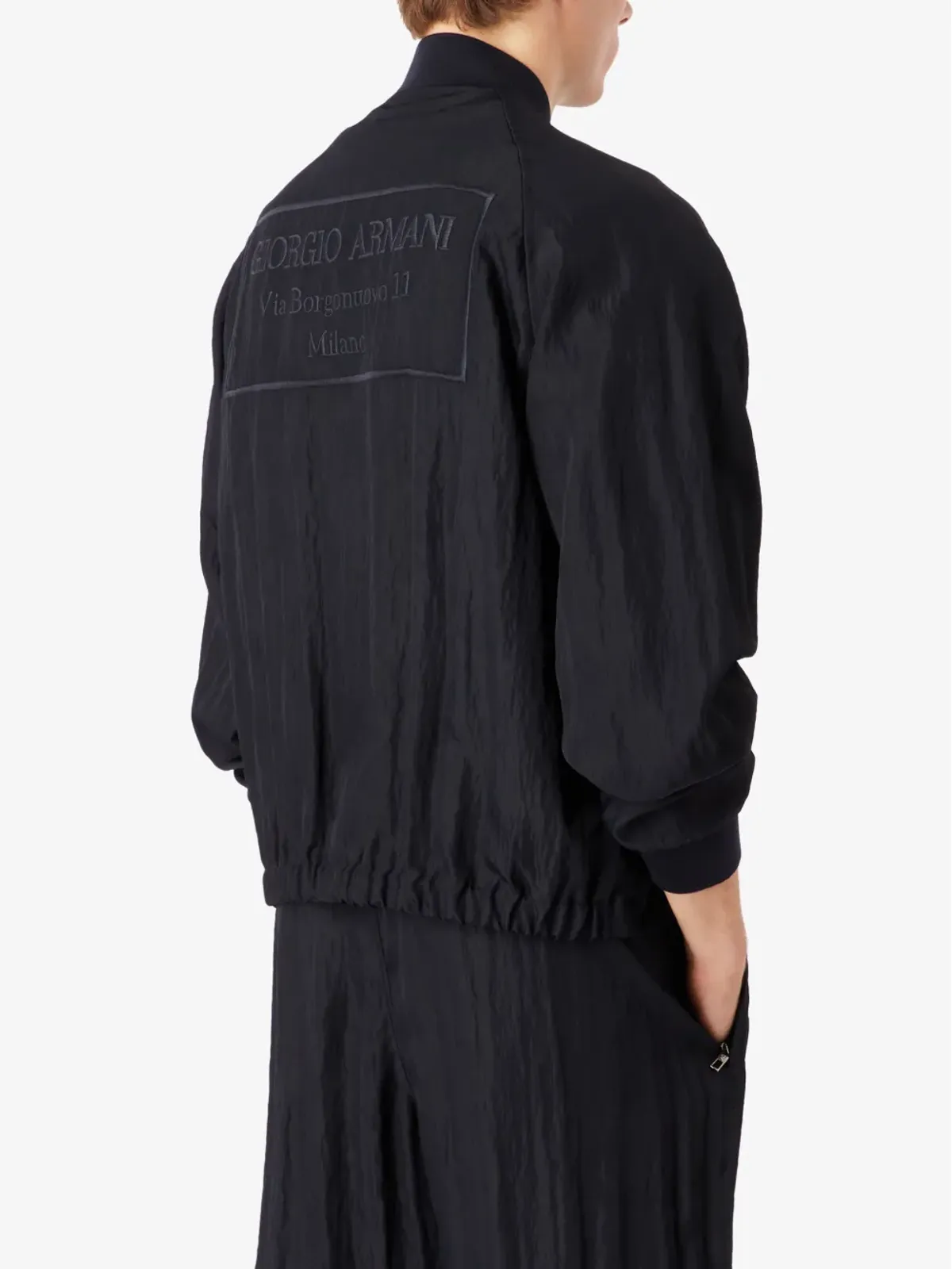 Giorgio Armani ジップアップ・シワ加工ボンバージャケット - 画像4