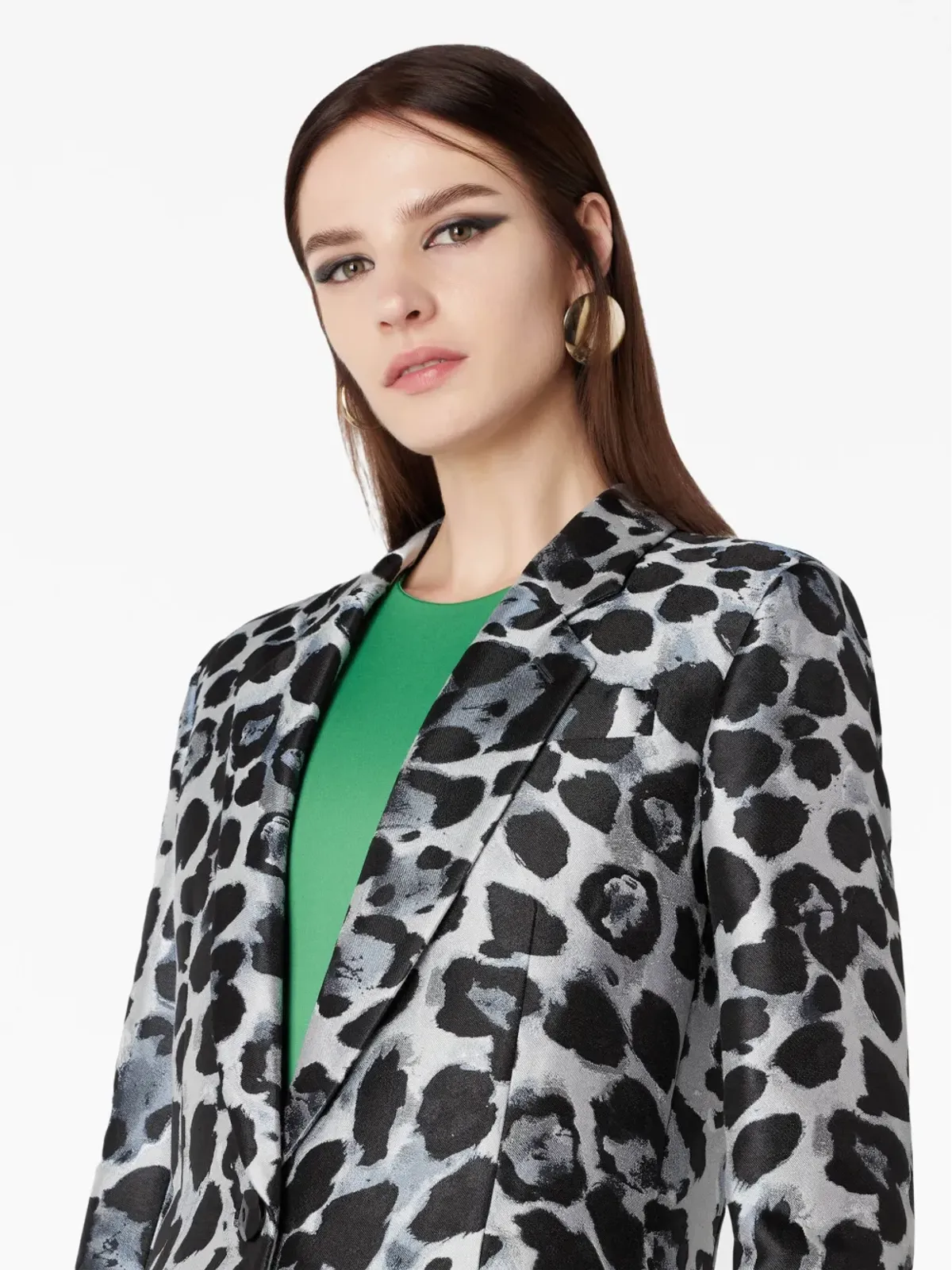 Giorgio Armani 豹柄のシングルブレストブレザー - 画像5