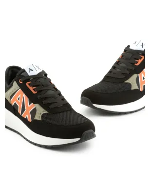 Armani Exchange ロゴ入りスエードスニーカー - ブラック - サムネイル2