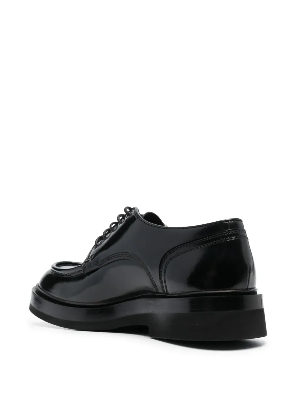 Santoni パテントレザー ダービーシューズ - 画像3