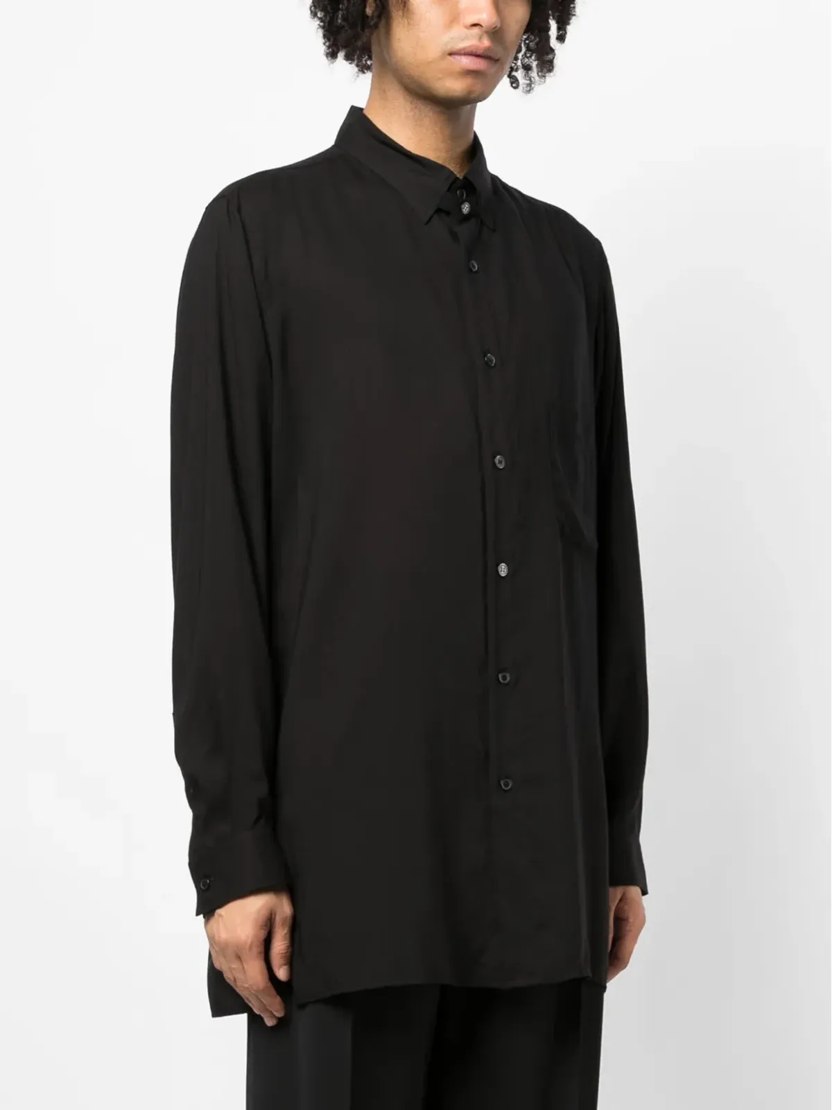 Yohji Yamamoto ポイントカラー ボタンアップシャツ - 画像3