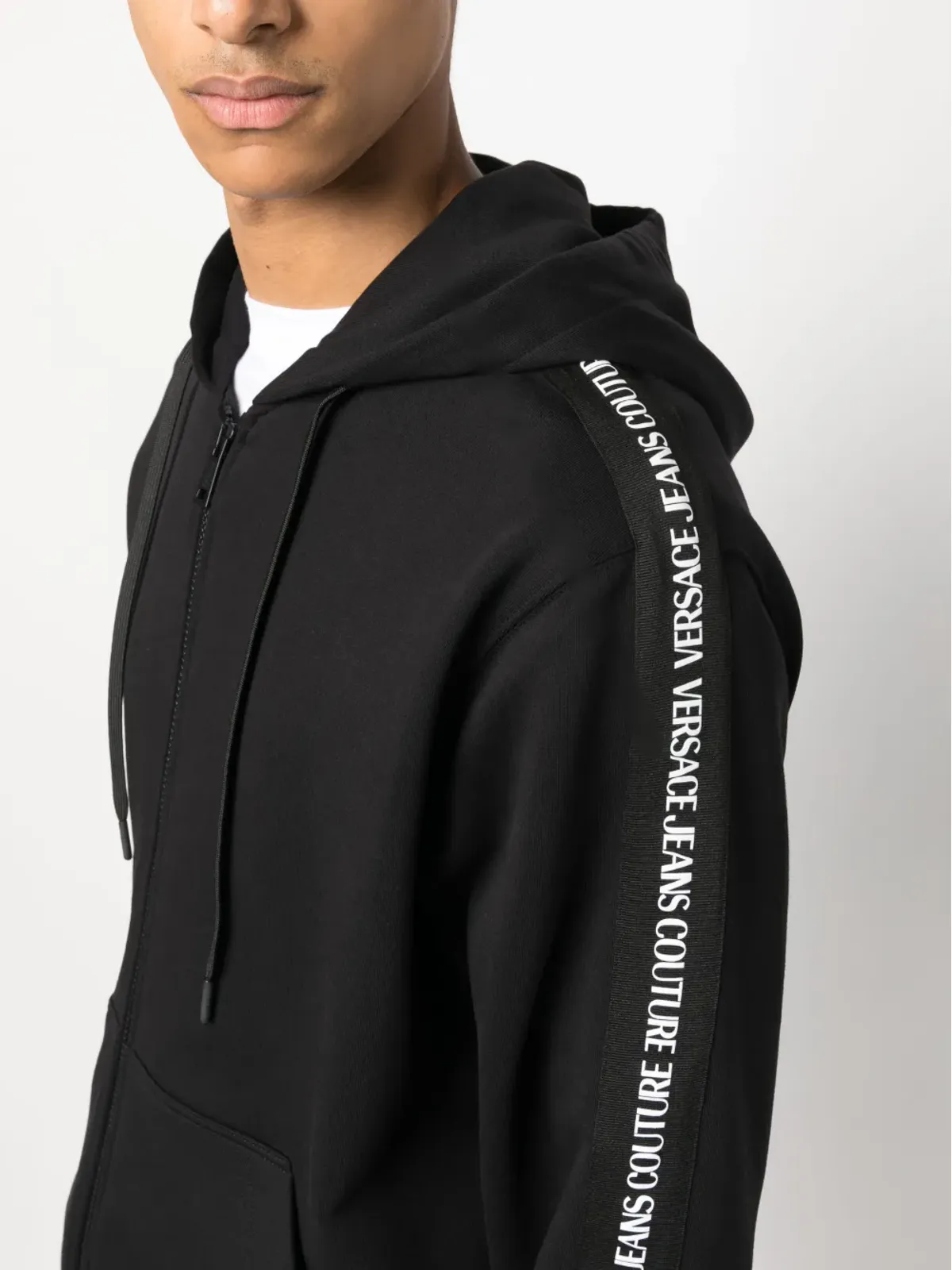 Versace Jeans Couture ロゴテープ付きフーデッドジャケット - 画像5