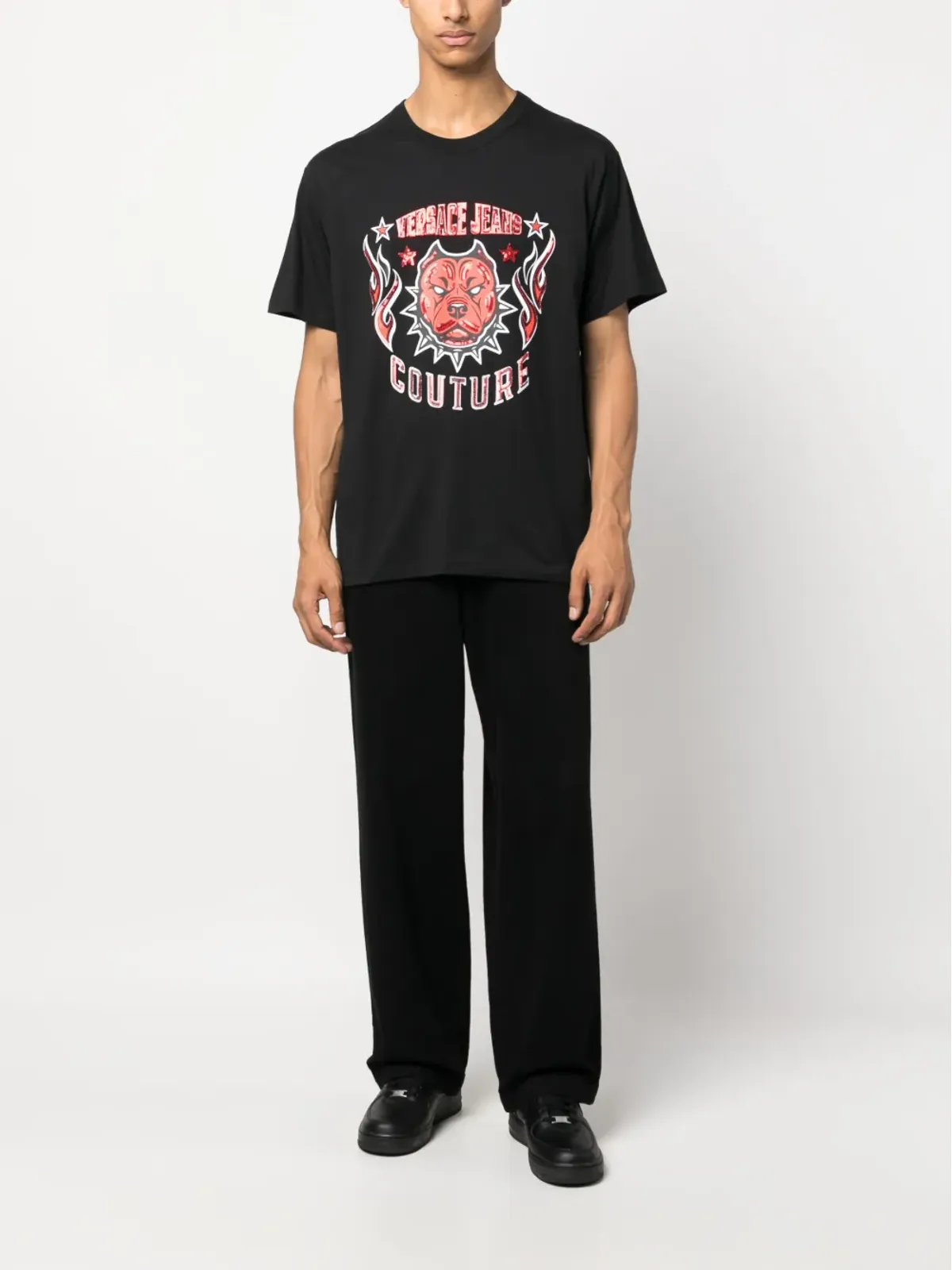 Versace Jeans Couture スパンコール入りロゴ Tシャツ - 画像2