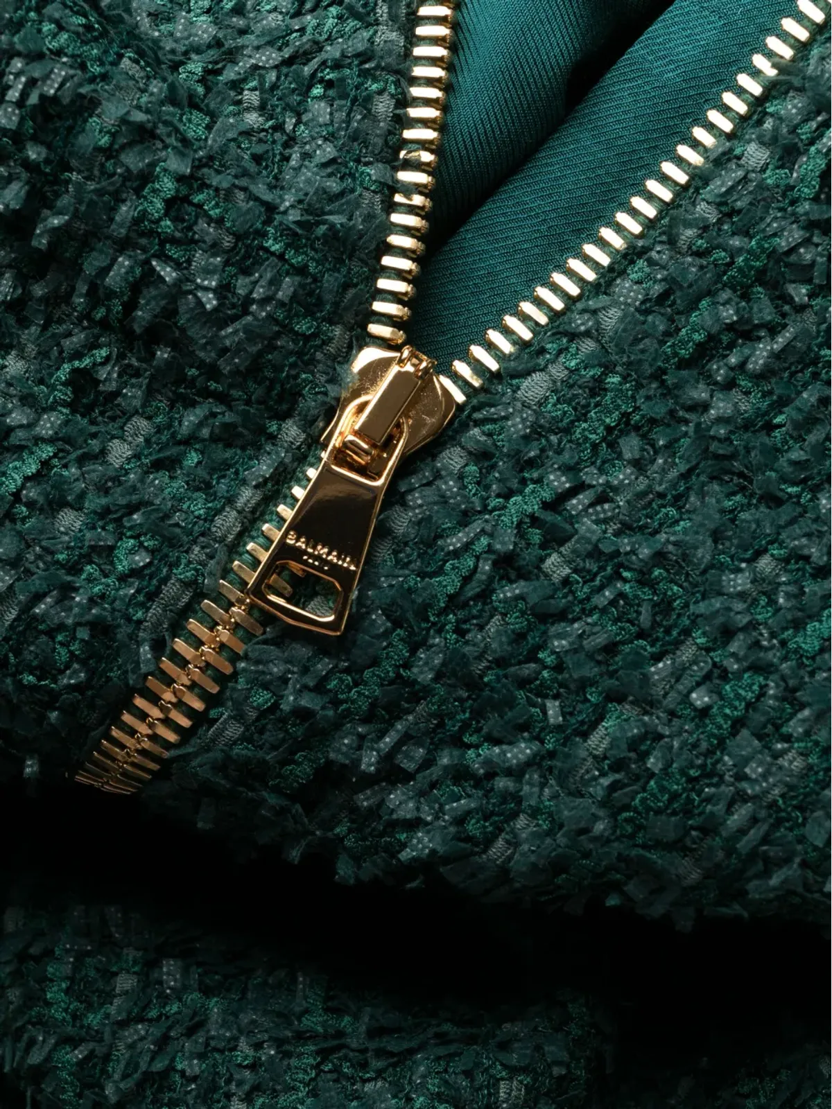 Balmain Vネック ボタン付き ツイード ミニドレス - 画像5
