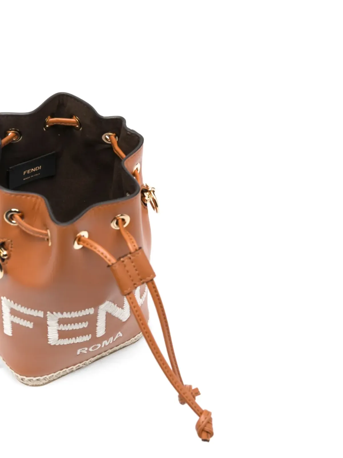 FENDI モン・トレゾール レザーバケットバッグ - 画像5