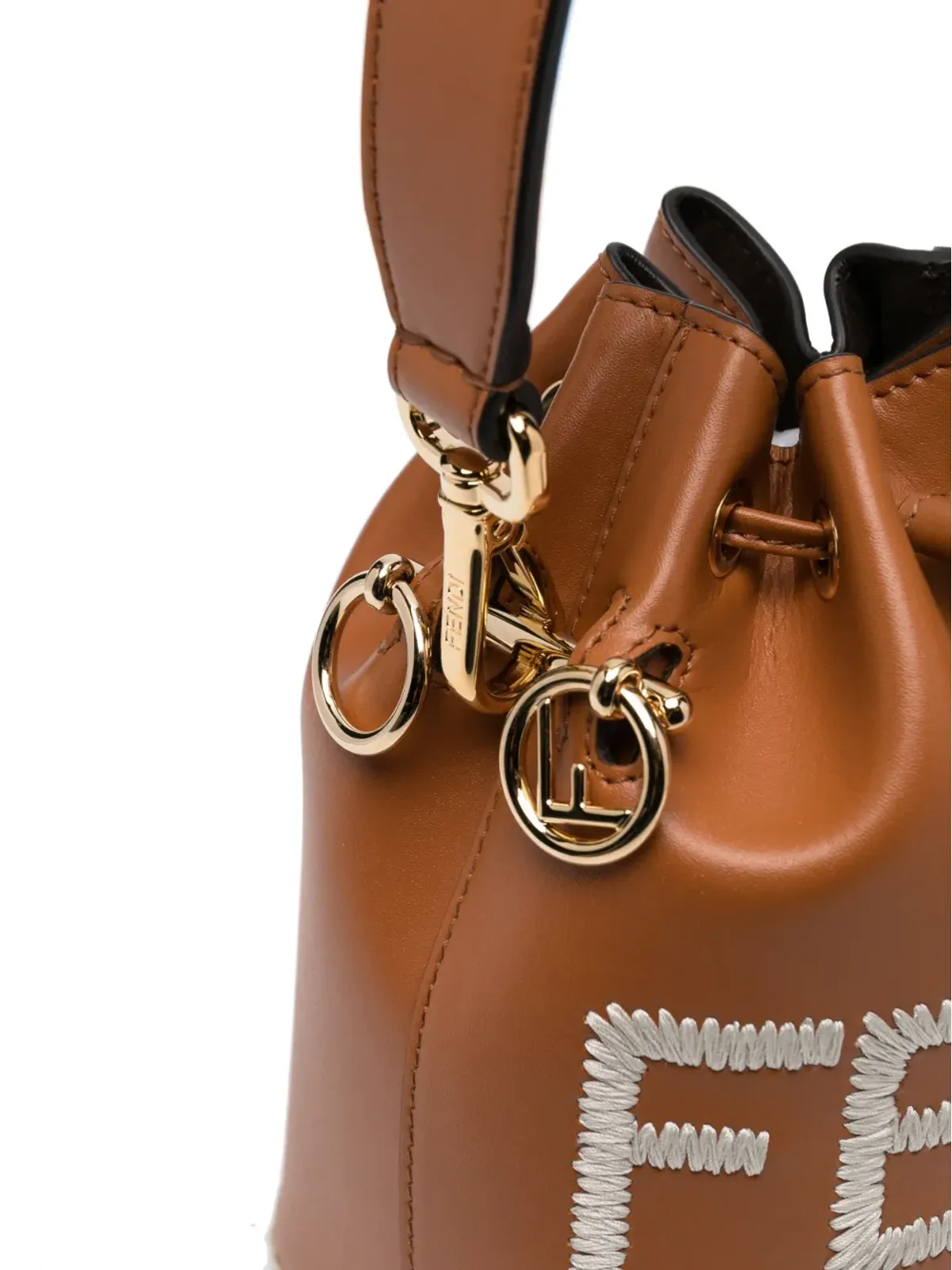 FENDI モン・トレゾール レザーバケットバッグ - 画像4