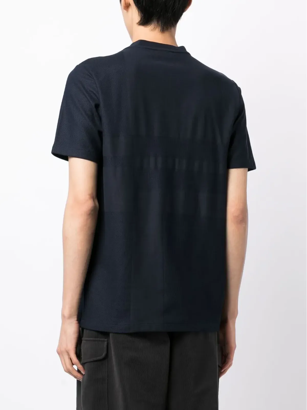 Dunhill ジャカード編み クルーネック Tシャツ - ブルー - 画像4