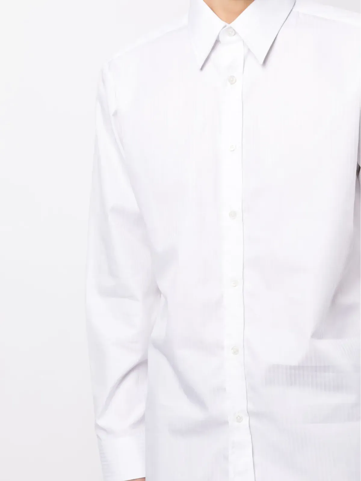 Dunhill ロングスリーブ コットンシャツ - White - 画像5